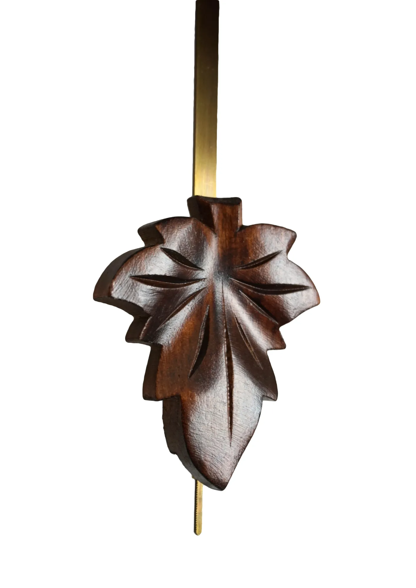 Authentic brown mechanical black forest cuckoo clock with wood peckers, one day clockwork, made by Hönes