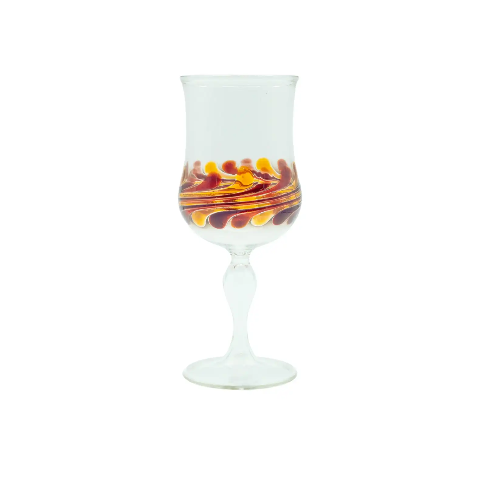 wine glass from Ravenna set in brown color hand made by our glassblower in our very own glassmanufactory out of thin fine glass in the Black Forest Hofgut Sternen