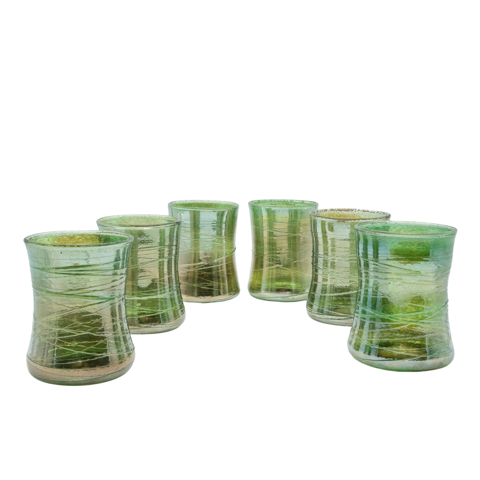 Hell Valley Mug Green (3) Artistic green fine mug glass from the Hell Valley set, handmade by our glassblower in our very own glassmanufactory in the Black Forest Hofgut Sternen