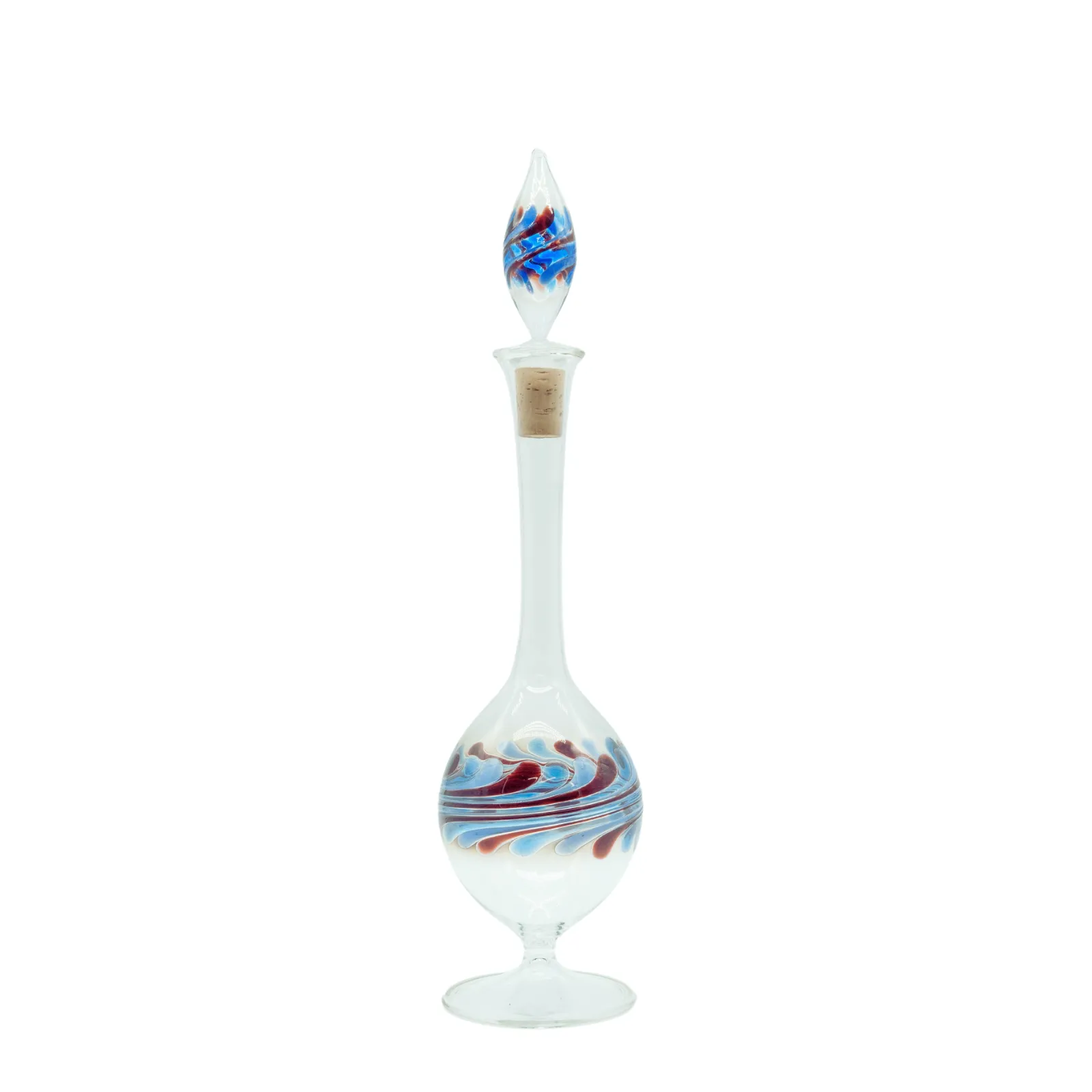 Beautiful blue fine glass decanter from the Ravenna set named after Ravenna Gorge, handmade by our glassblower in our very own glassmanufactory in the Black Forest Hofgut Sternen