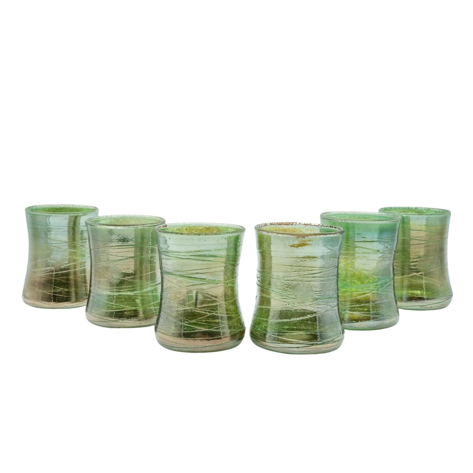 Hell Valley Mug Green (2) Artistic green fine mug glass from the Hell Valley set, handmade by our glassblower in our very own glassmanufactory in the Black Forest Hofgut Sternen