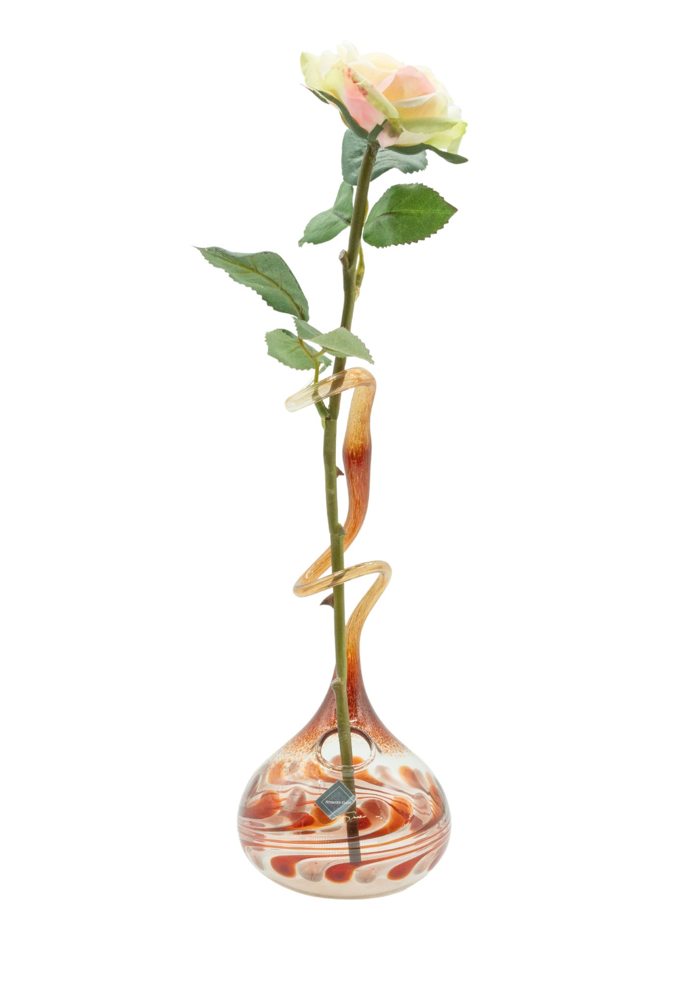 STERNEN GLAS | Rose Vase | S Shape Red